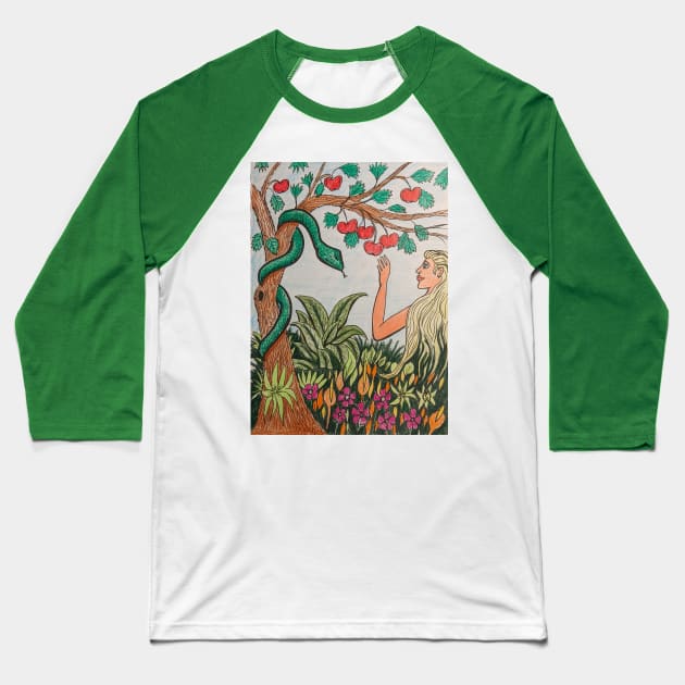 Eve in the Garden of Eden Baseball T-Shirt by Matt Starr Fine Art